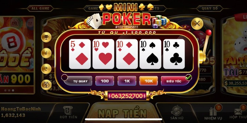 Game nổ hũ mini poker